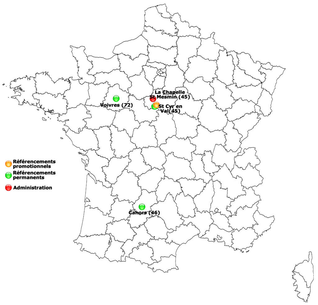 carte des sites MBLog